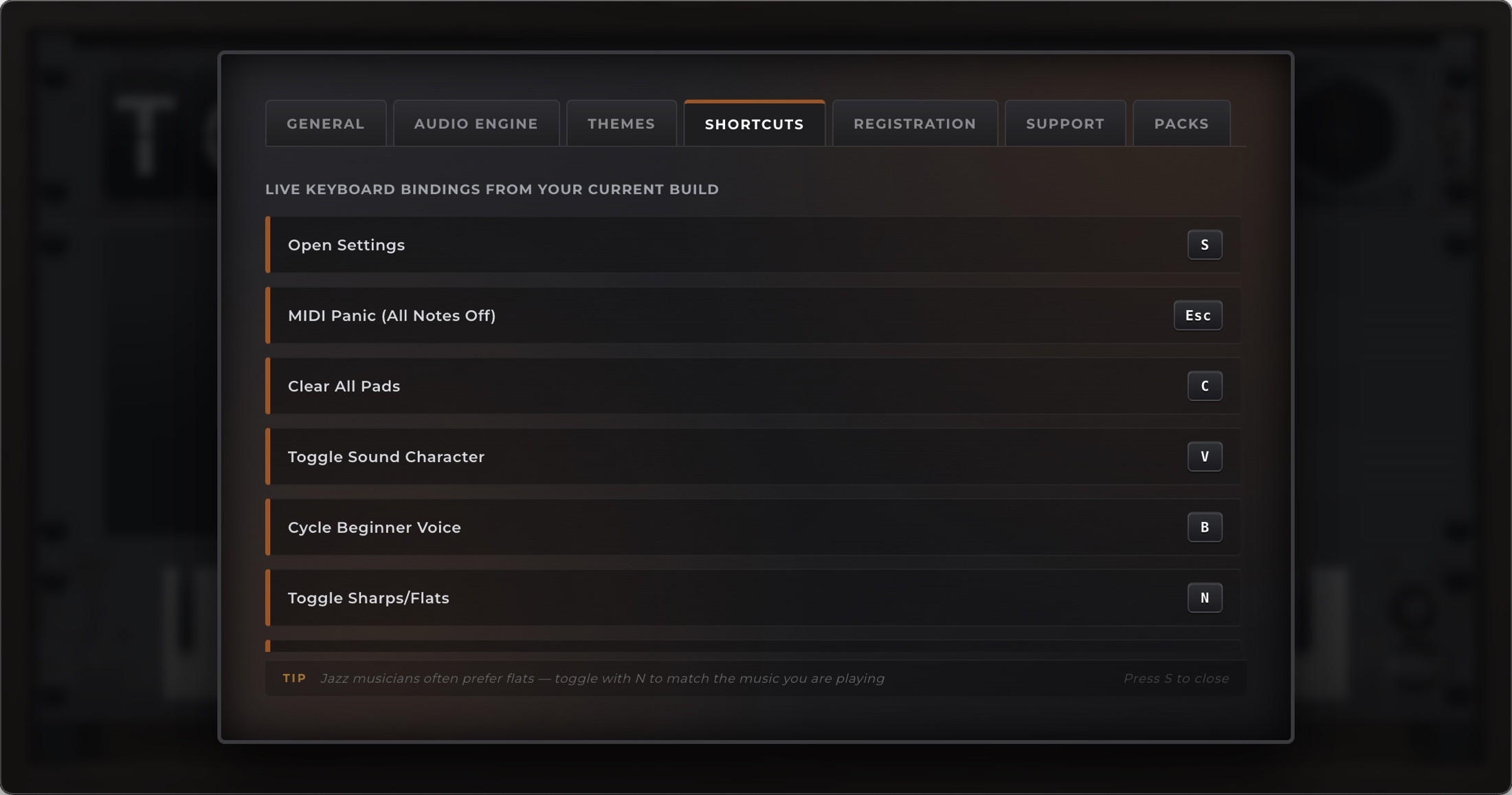 Shortcut Settings